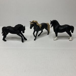 Lot Of (3) Safari Ltd Friesan Shire Rocky Mountain Horses 2000s